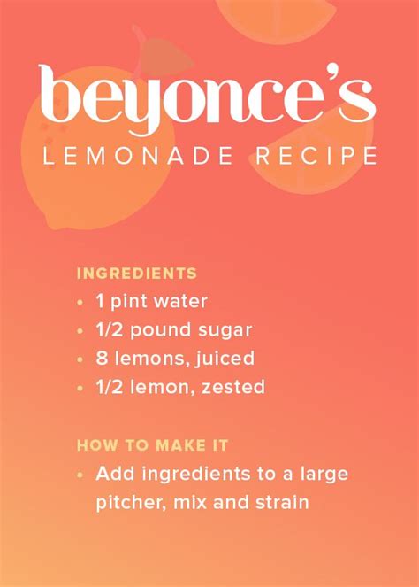 beyonce givenchy lemonade|beyonce lemonade recipe.